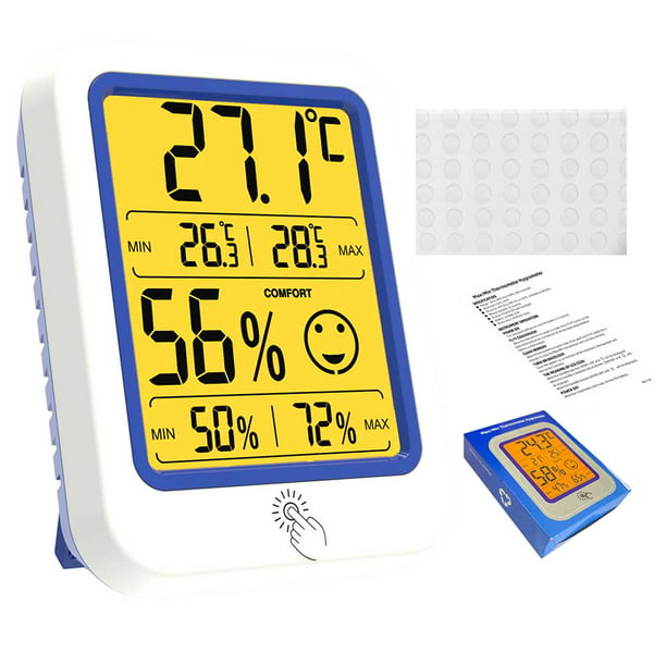 Yellow Sturdy Hygrometer Digital Hygrometer Environmental-Friendly Electronic Humidity Meter Office for Home 